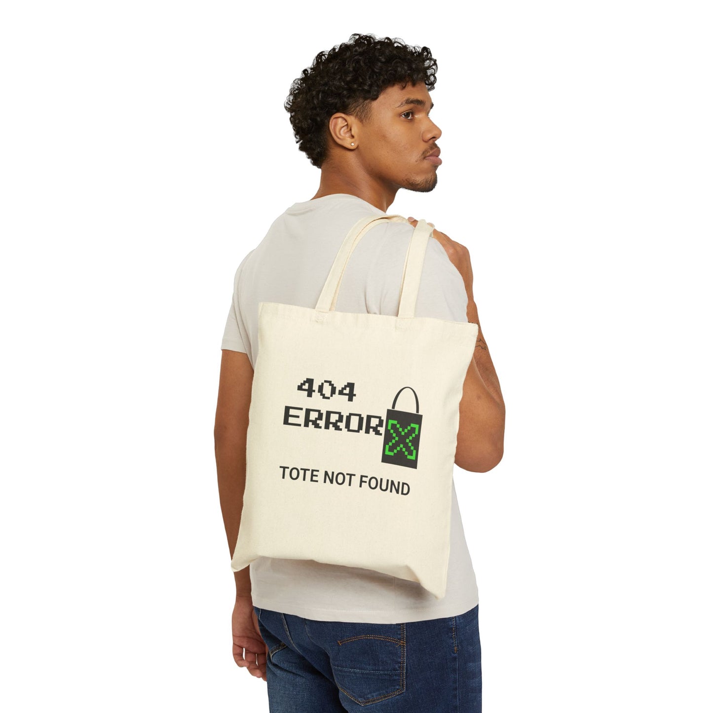 404 Error Canvas Tote Bag