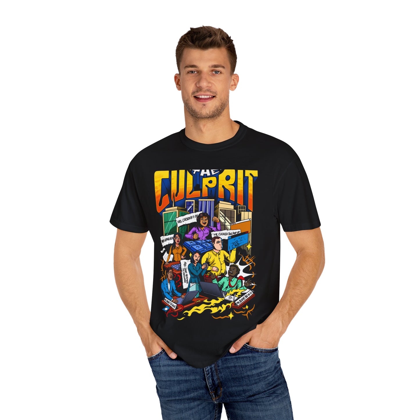 'The Culprit'  Unisex T-Shirt, Casual Wear, Gift for Tech Lovers, Retro Style