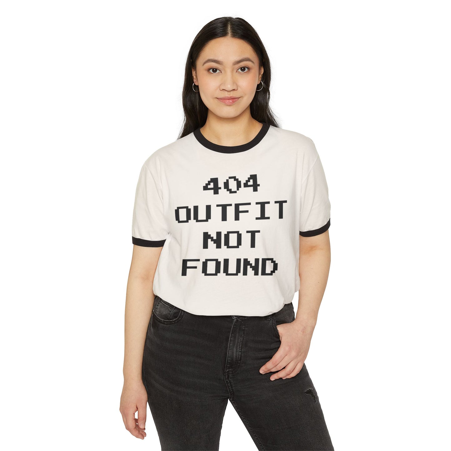 404 Outfit Not Found Ringer Unisex T-Shirt