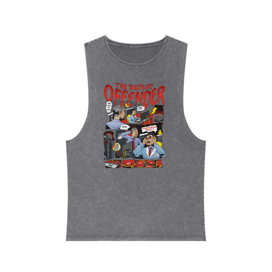 The Repeat Offender, Unisex Stonewash Tank Top