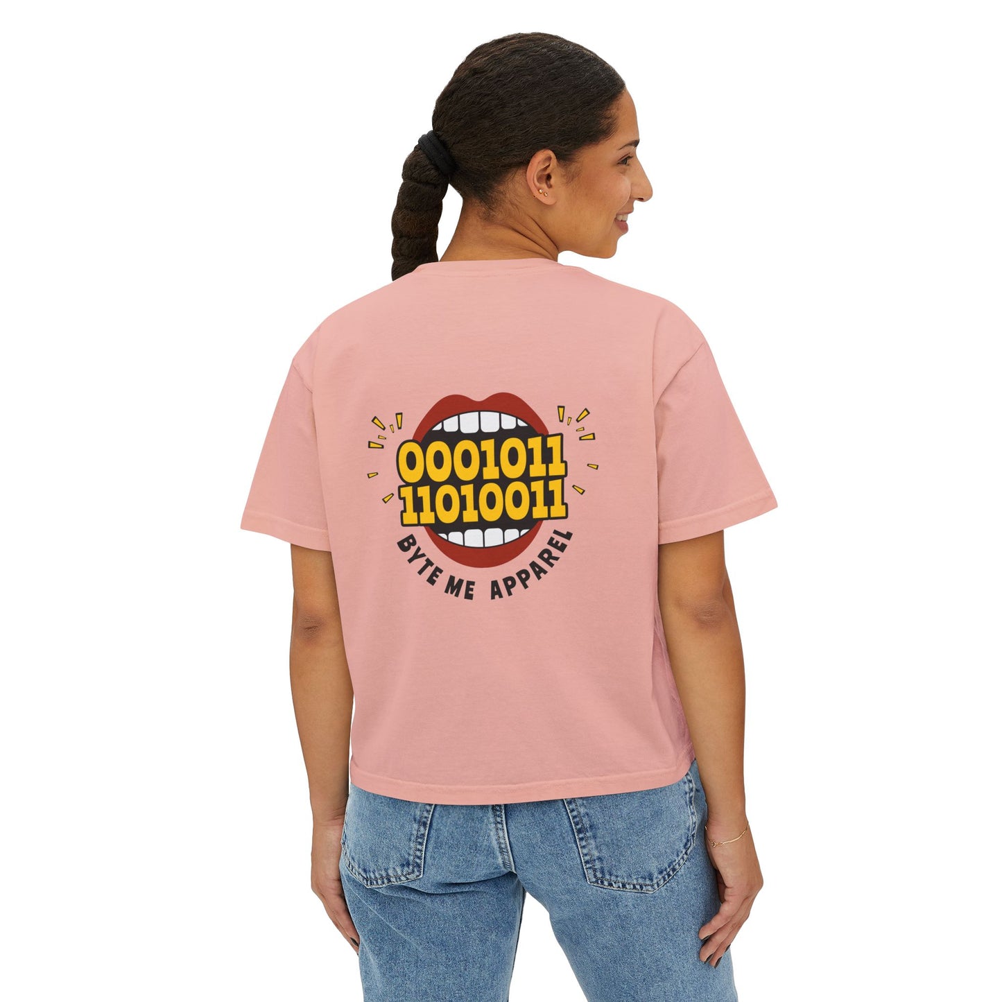 Coffee Code Clean Data Repeat Tee, Tech Shirt, Programmer Gift, Cute Boxy Top, Gift for Her, Coding Humor Tee