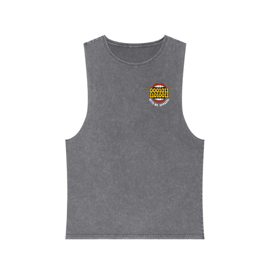 Byte Me Logo, Unisex Stonewash Tank Top